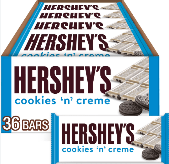 (S2 - 04) Box - Us - HERSHEY Cookie n Creme 1.55oz( 43g) x 36 Units - SugarMarket.ca