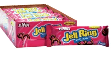 (S2 - 04) Box - Us - Joyva Chocolate Raspberry Jelly Rings 3 - Pack 1.35OZ(38G) X 24 UNITS - SugarMarket.ca