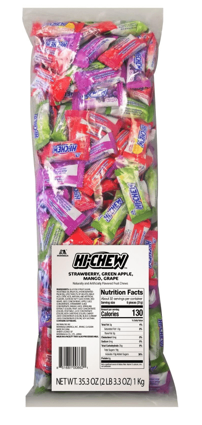 (S2 - 06) China - Bulk - Hi - Chew Assorted Candy 35.3 oz (1kg) x 1 Bag - SugarMarket.ca