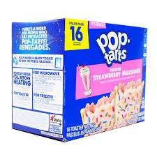 (S2 - 07) Box - US - Pop Tarts - Strawberry Milkshake (16 Toasters) 27oz (765g) x 1 Box (Boxes with minor damage due to shipping) - SugarMarket.ca