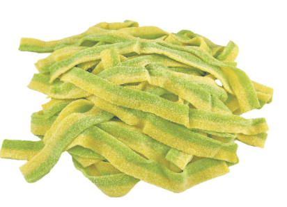 (S3 - 0) Bulk - Sour Power LE Pickle Candy Belts - 6.6lb (3kg) x 1 Bag - SugarMarket.ca