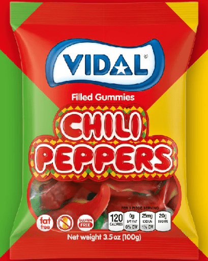 (S3 - 02) Spain - Peg Bag - Vidal Spicy Chili Peppers 3.5oz (100g) x 1 unit - SugarMarket.ca