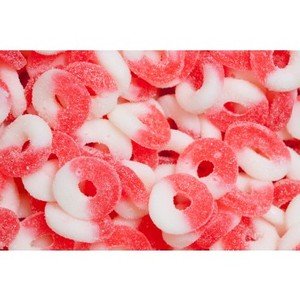 (S3 - 02) US - Bulk Albanese Gummy Rings - Watermelon Rings 4.5lb (2.04kg) x 1 Bag - SugarMarket.ca