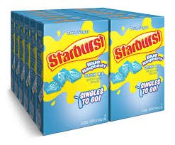 (S5 - 01) Box - US - Drink Mix - Starburst - Blue Raspberry (6 Pack) x 12 units - SugarMarket.ca