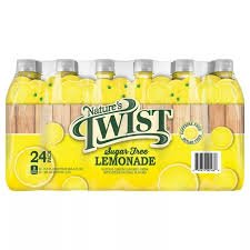 (S5 - 02) Box - US - BEVERAGE - Nature Twist Sugar Free Lemonade 16.9 fl OZ (500ML) x 24 UNITS (Buyer is responsible if drinks may leak during shipping and weather) - SugarMarket.ca