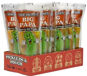 (S5 - 03) Box - US - Van Holten - King Size Pickle - in - a - Pouch - Big Papa Dill x 12 units (Buyer is responsible if Pickle Juice may leak during shipping) - SugarMarket.ca