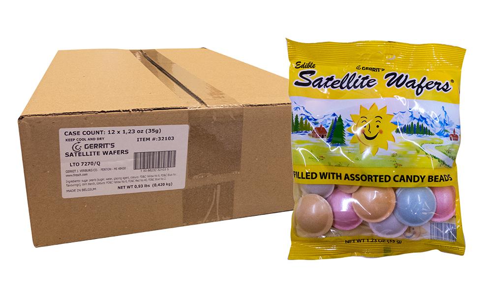 (S6 - 06) Box - Belgium - PEG BAG - SATELLITE WAFERS 1.23oz x 12 units - SugarMarket.ca