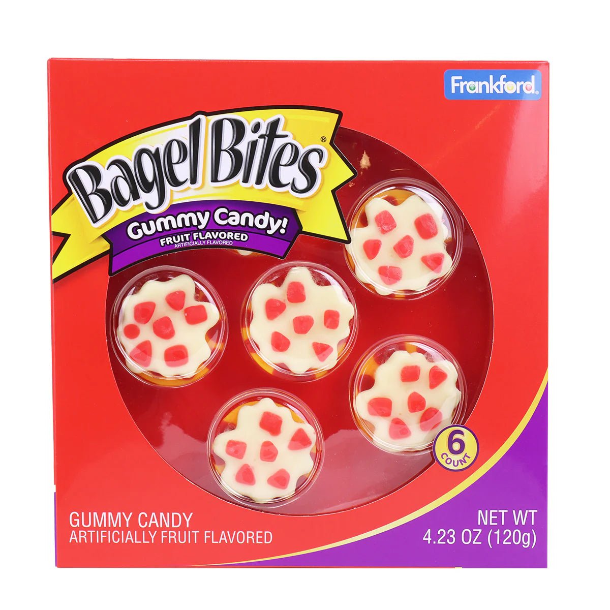 (S6 - 06) Box - Canada - Frankford - Bagel Bites Mini Pizza Gummy 4.23oz (120g) x 12 Units - SugarMarket.ca