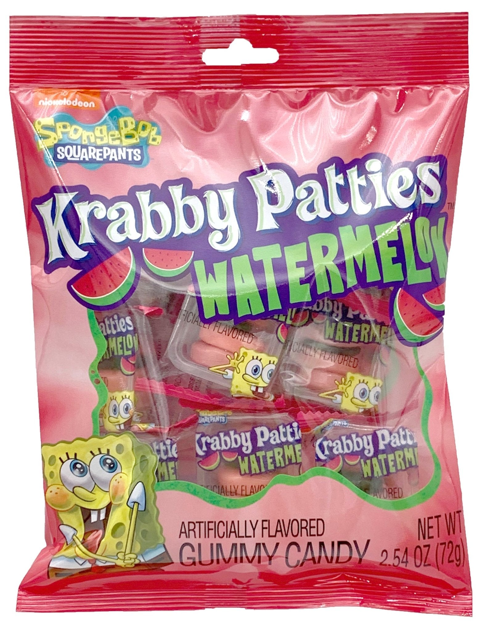 (S6 - 07) Peg Bag - Spongebob Krabby Patties Watermelon 2.54oz (72g) x 1 Unit - SugarMarket.ca