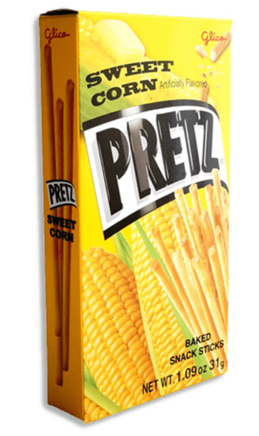 (S6 - 07) Thailand - GLICO PRETZ - Sweet Corn Flavour 1.09oz (31g) x 1 units - SugarMarket.ca