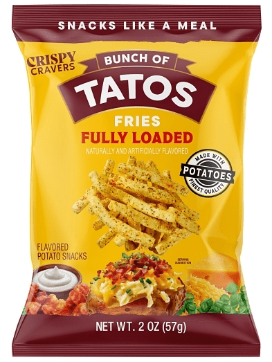 (S6 - 09) Box - US - Chips - Crispy Cravers - Fully Loaded Tatos Fries 2oz (57g) x 6 Units - SugarMarket.ca