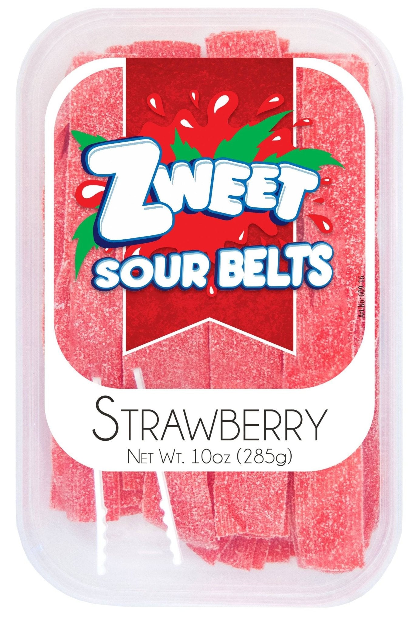 (S6 - 10) TURKEY - Zweet - TUB - Sour BELTS - STRAWBERRY 10oz (283g) x 1 Unit - SugarMarket.ca