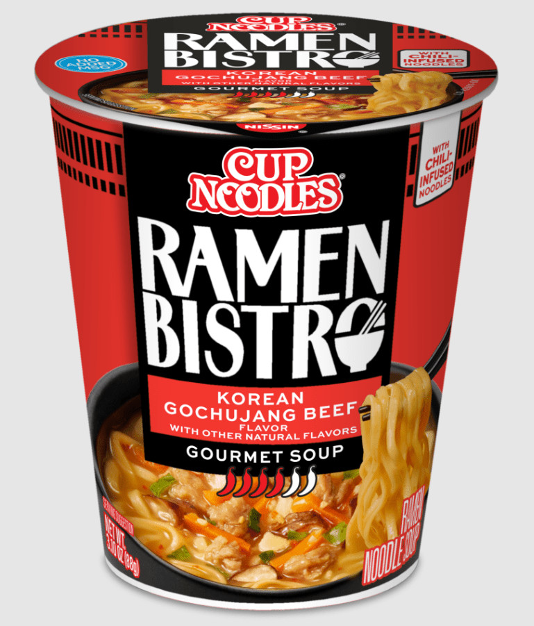 (S6 - 12) Box - US - Nissin - RAMEN BISTRO Noodles - korean gochujang beef Flavor 3.1 oz (88g) x 6 Units - SugarMarket.ca