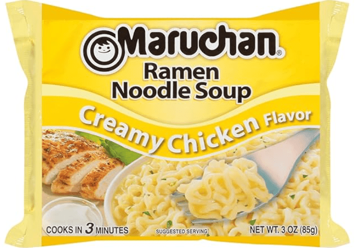 (S6 - 12) Box - Us - Noodles - Maruchan Ramen - Creamy Chicken Flavor 3oz (85g) x 24 Units - SugarMarket.ca
