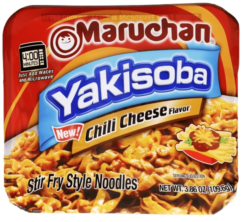 (S6 - 12) Box - Us - Noodles - Maruchan - Yakisoba - Chili Cheese 3.86oz (109.6g) x 8 Units - SugarMarket.ca