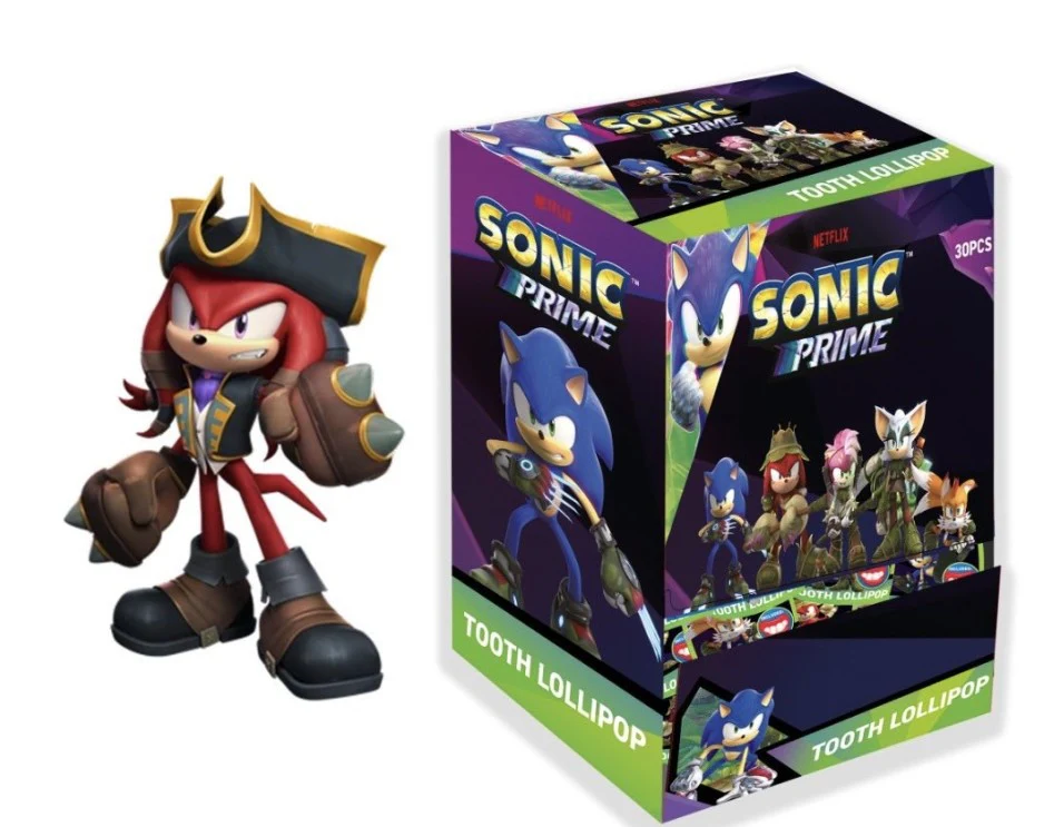 (S6 - 14) Box - SONIC Prime Tooth Lollipop 7g x 30 Units - SugarMarket.ca