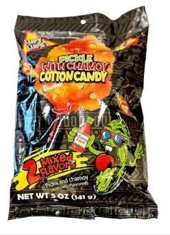 (S6 - 15) Box - Mexico - Pickle with Chamoy Cotton Candy 5oz (142g) x 14 Units - SugarMarket.ca