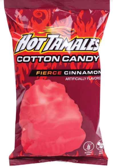 (S6 - 15) Box - Us - Hot Tamale Cotton Candy - 3 oz x 12 Bags - SugarMarket.ca