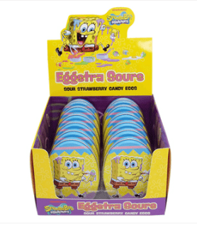 (S8 - 09) Box - Easter - SpongeBob Eggstra Sweet Tin x 12 Units - SugarMarket.ca