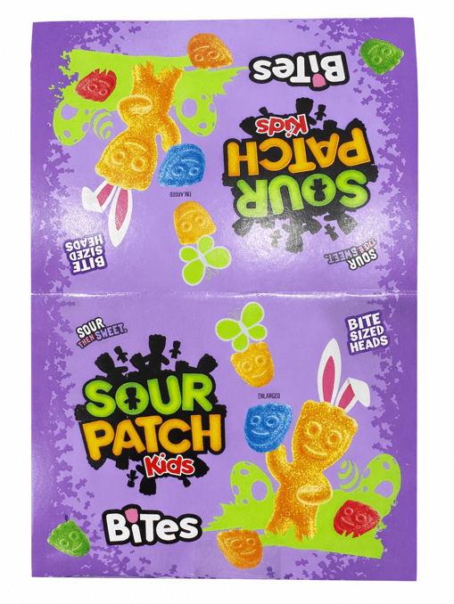 (S8 - 11) Box - EASTER - SOUR PATCH KIDS BITES TUBE - 1.8 OZ (51G) X 12 Units - SugarMarket.ca