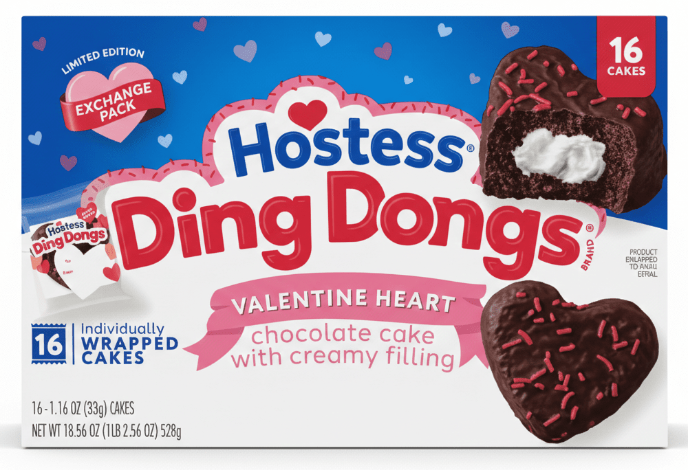 (S8 - 11) Box - Val - Hostess Ding Dongs 1.16oz(33g) x 16 units (Individually Wraped) - SugarMarket.ca