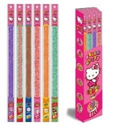 (S9 - 02) Box - TURKEY - HELLO KITTY - SOUR MULTICOLOR BELTS 15g x 60 Units - SugarMarket.ca