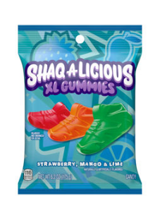 US - Shaq-A-Licious XL SNEAKERS Gummies Peg Bag - 6.2oz (176g) x 12 Units