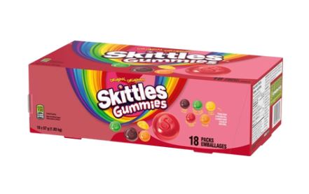 (S1-05) Skittles Gummies Original 57g x 18 Units