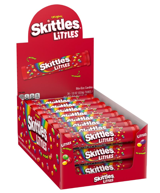 (S4-03) US - Skittles Littles - Mega Tube 1.9oz x 24 unit