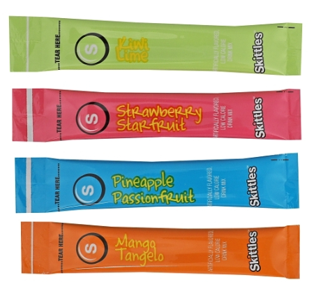 (S5-01) US - Drink Mix - Skittles Tropical Assorted 20-Sticks 2.02oz (57g) x 6 units