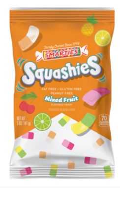 (S6-08)UK - Smarties Squashies Mixed Fruit - Peg Bag 5oz (142g) x 12 units