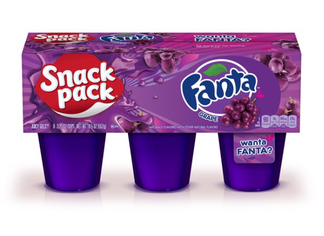 Snack Pack - Fanta - Grape Juicy Gels 3.25 Ozx6 Pack x 1 Unit (Packs with minor damage due to shipping)