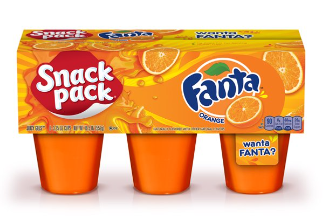 Snack Pack - Fanta - Orange Juicy Gels 3.25 Ozx6 Pack x 1 Unit (Packs with minor damage due to shipping)