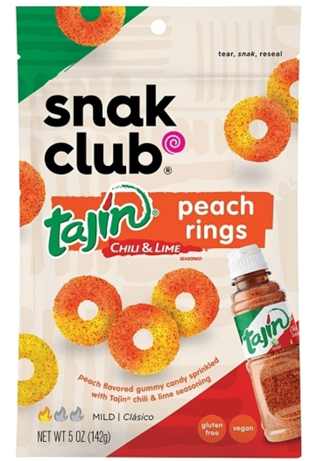 (S6-10) US - Snak Club - Tajin - Peach Rings 5 oz (142g) x 6 units