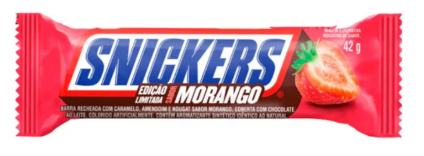 (S3-02) Brazil - Snickers - Morango - Strawberry 42g x 20 Units