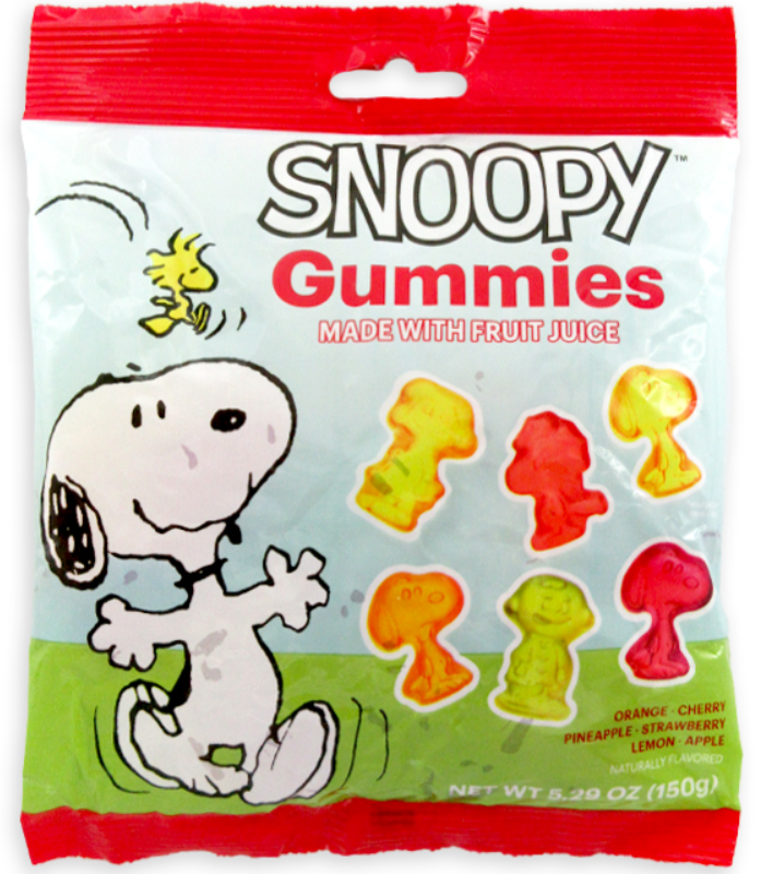 (S6-01) SNOOPY GUMMIES PEG BAG 5.29oz (150g) x 12 Units