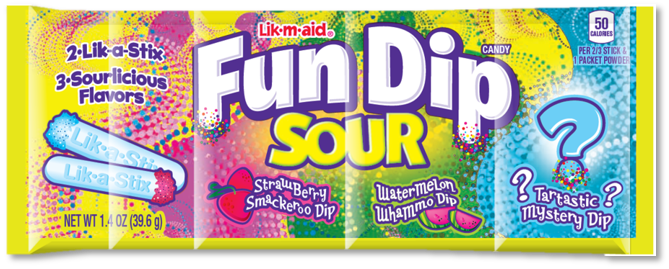 (S1-02) Box - Mexico - Wonka Fun Dip - Sour x 24 units - SugarMarket.ca