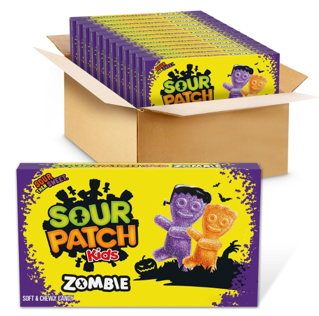 (S8-01) Halloween - Theater Box Sour Patch Kids Zombies 3.5oz (99g) x 12 units