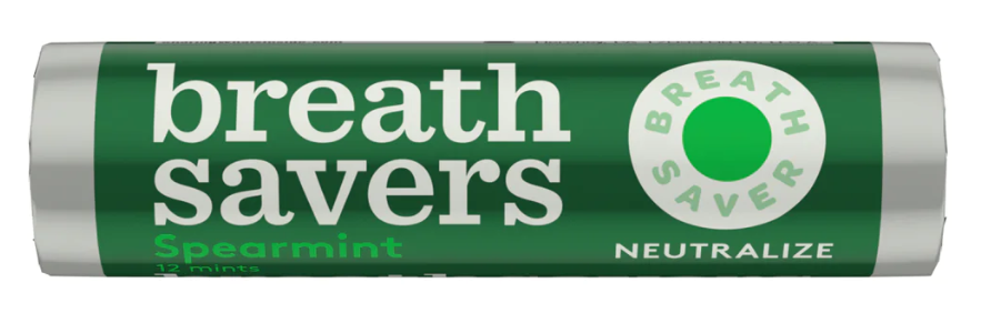 (S1-02) Single - Breath Savers Mints Roll - Spearmint 0.75oz x 1 unit