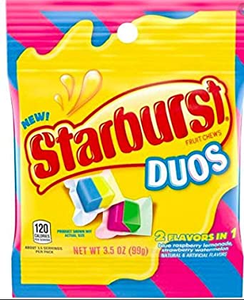 Single - Starburst Duos Fruit Chews 3.5 oz. Bag X 1 Unit