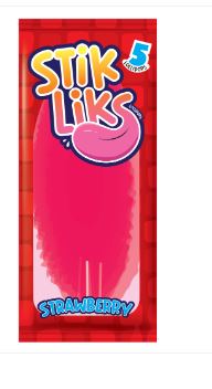 (S6-08) Stik Liks Lollipops - 5PK Strawberry 1.76oz (50g) x 15 Units
