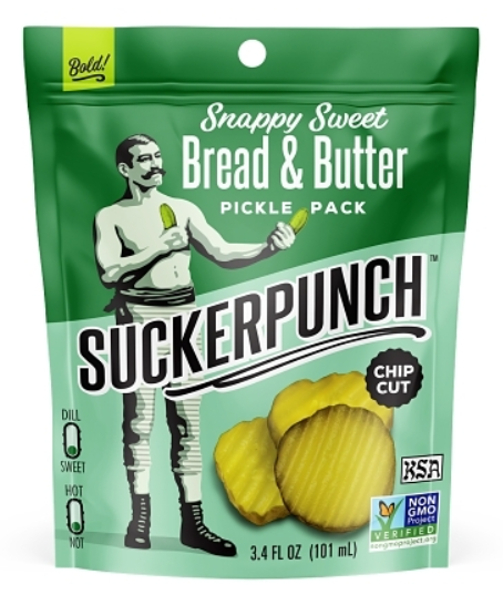 1 Unit x Single - Suckerpunch Gourmet - Pickle Chips - Bread & Butter 3.4 fl oz (101ml)