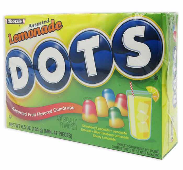 (S6-07) US - Theater Box Dots - ASSORTED LEMONADE 6.5 oz (184g) 12 units