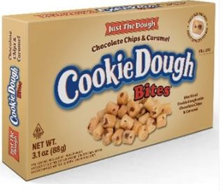 (S2-08) US - Theater Box Just the Dough - Cookie Dough Bites Choc Chip & Caramel 3.1oz(88g) x 12 Units
