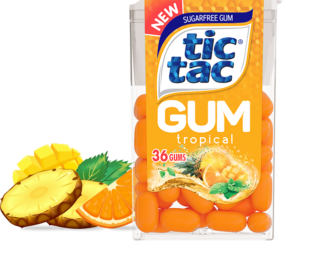Tic Tac Gum - Cool Tropical x 12 UNITS