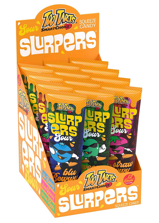 (S1-03) CHINA - Too Tarts - Slurpers Squeeze Candy - SOUR 4oz (113g) x 12 units
