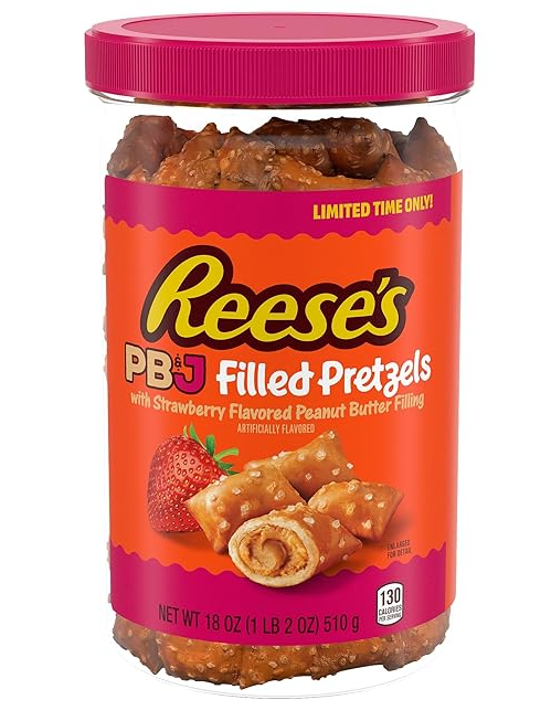 (S2-04) Us - TUB - Reese's Filled Pretzels - PB&J Strawberry 18 Oz (510g) X 1 Unit
