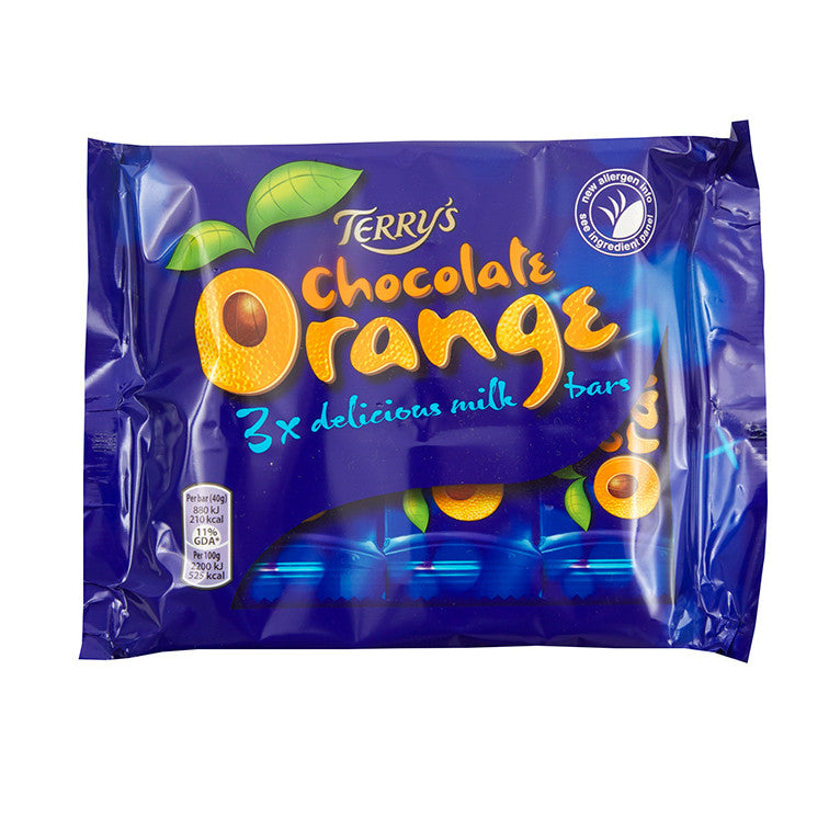 UK Terry Choco Orange Bar - (40g x 3 Pack) x 16 Bags (Fresh Stock)