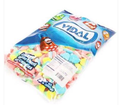 (S3-04) Spain - Bulk - Vidal Assorted Triple Hearts (Sugared) - 4.4 Lb (2kg) x 1 Bag