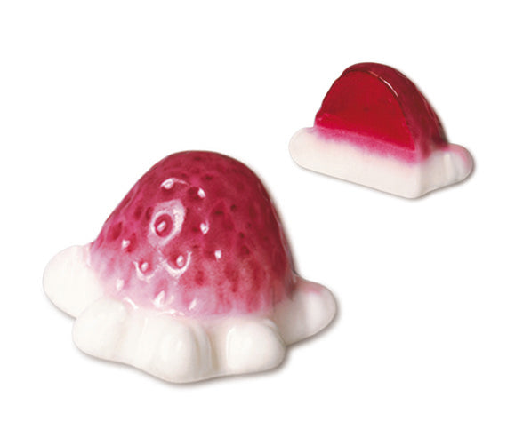 Bulk Jar with Tongs - Vidal Strawberry Cream - Filled Gummi x 150 units